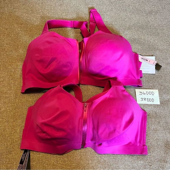 NWT 38DDD Victoria’s Secret Sport Hot Pink Knockout Strappy Back Sports Bra (38F - Picture 13 of 13